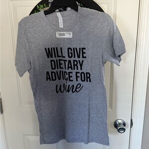 Gray Graphic T-Shirt with Fun Text